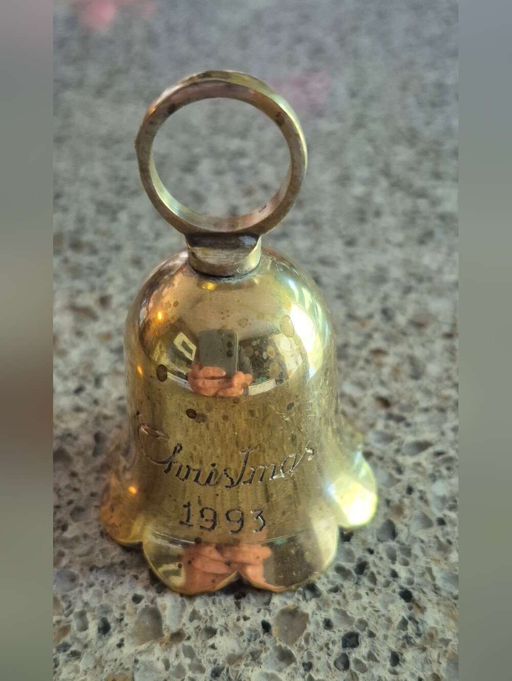 Vintage International Silver Co Christmas 1993 Bell Hand Made Silverplated India